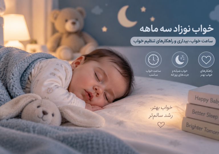 خواب نوزاد سه ماهه چگونه باید باشد؟ برنامه خواب، علت بی‌نظمی و روش‌های تنظیم خواب کودک