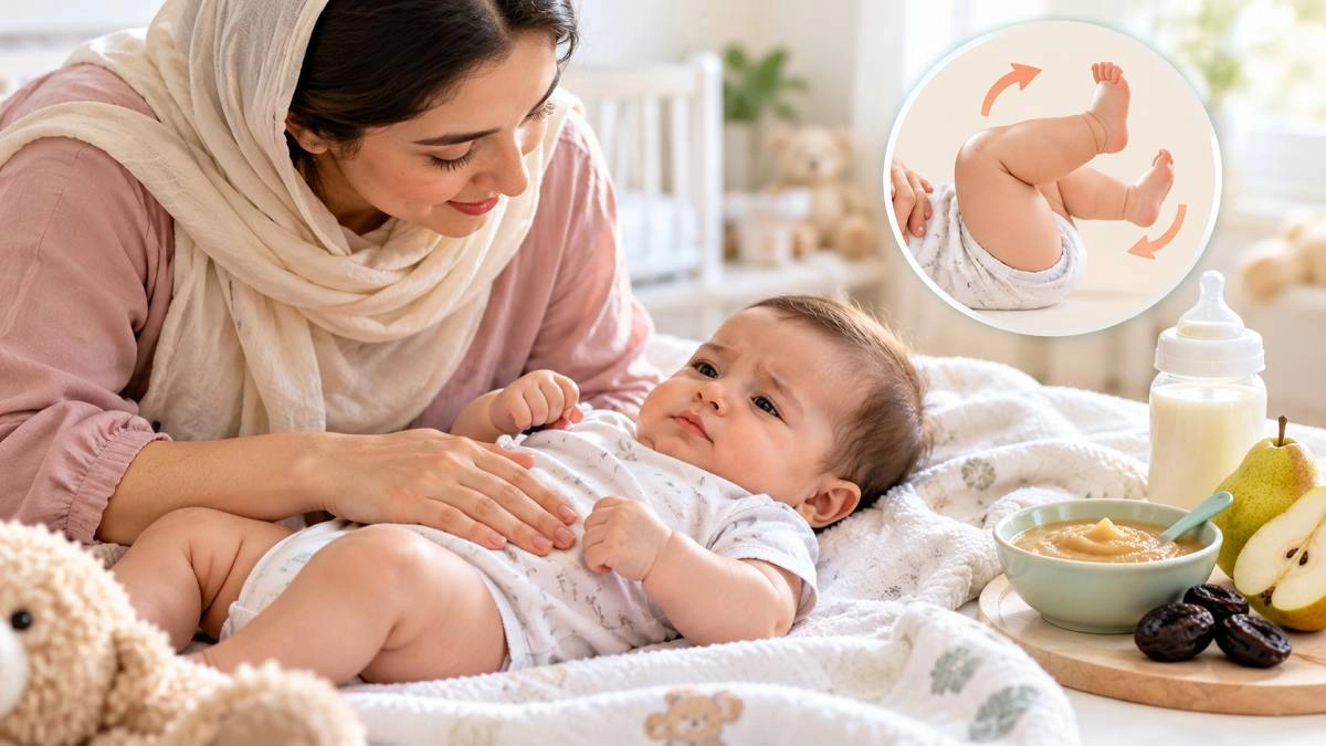 یبوست نوزاد را چگونه سریع برطرف کنیم؟ راهکارهای امن و کاربردی